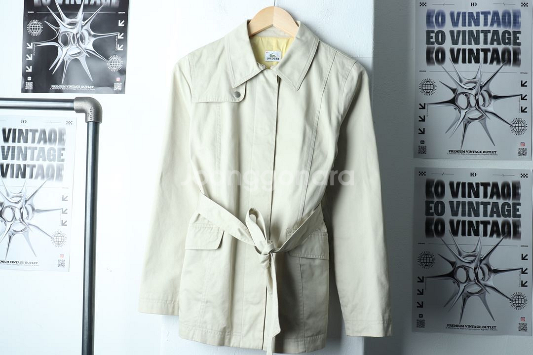 W(L-2XL) 라코스테 코트자켓 베이지 올드스쿨--1