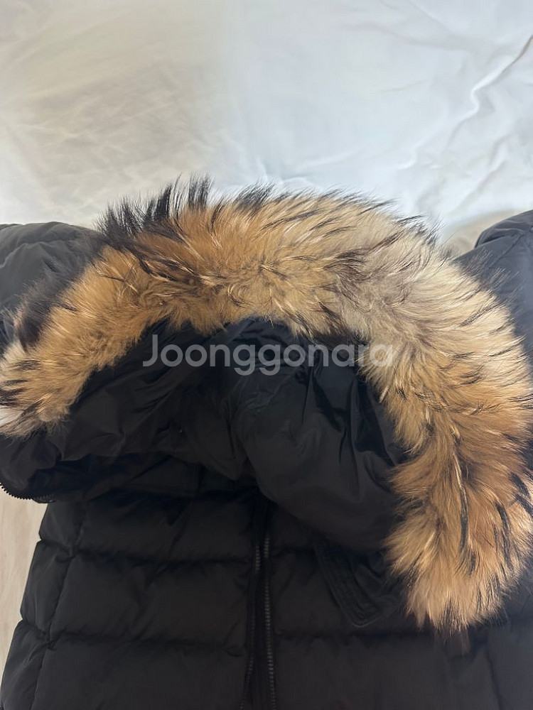 몽클레어 클로에 블랙 라쿤퍼 1사이즈--1