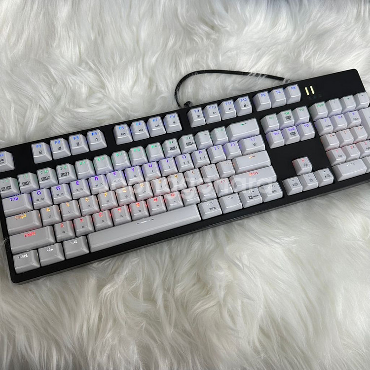 엡코 해커 K8700블랙 레인보우led 광축키보드--1