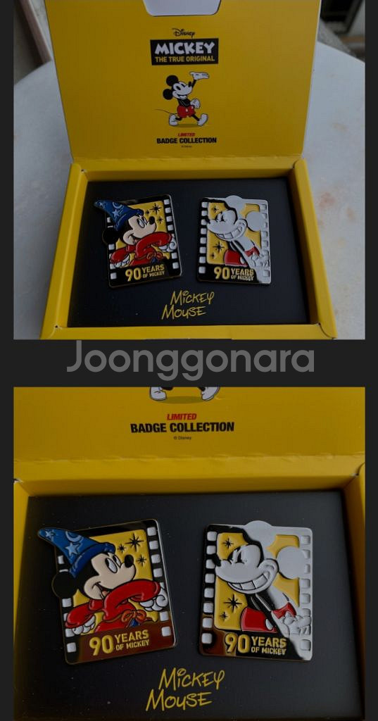 미키 90주년 한정 미키와 친구들 뱃지세트--1