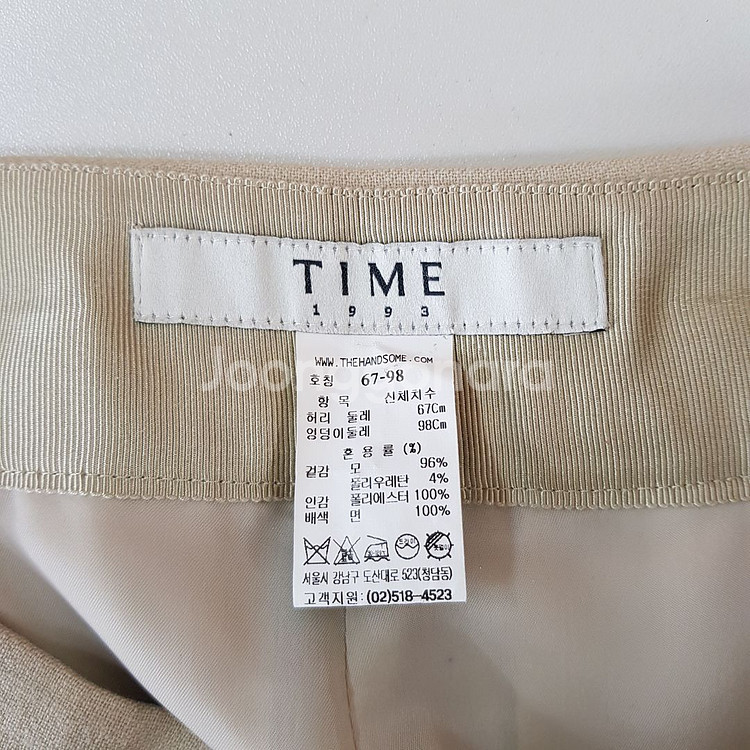 한섬 타임 21FW 밑단 슬릿 울 팬츠 67-98사이즈--5