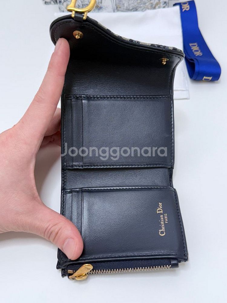 디올 새들 로투스 카드 반지갑--8