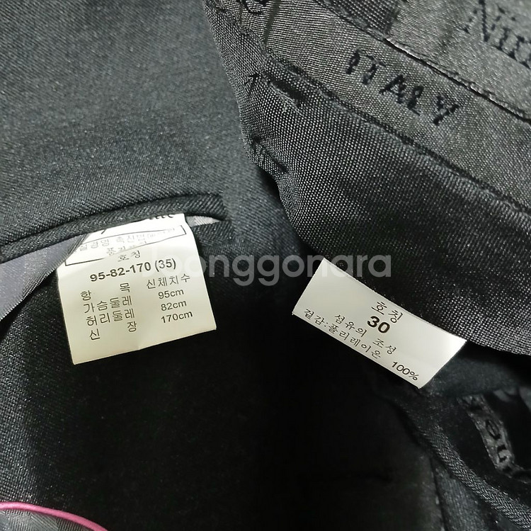 미사용 정장세트 춘추 남성95 바지29 인치--3