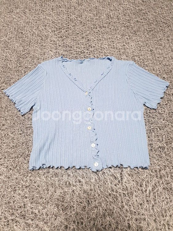 프릴 크롭 골지 가디건 Free/Sora (착샷O)--3