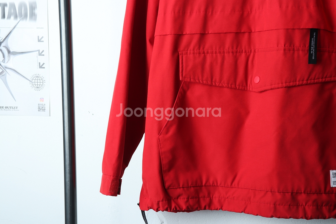 (XL) 커버낫 집업 바람막이 점퍼자켓 레드 아노락--3