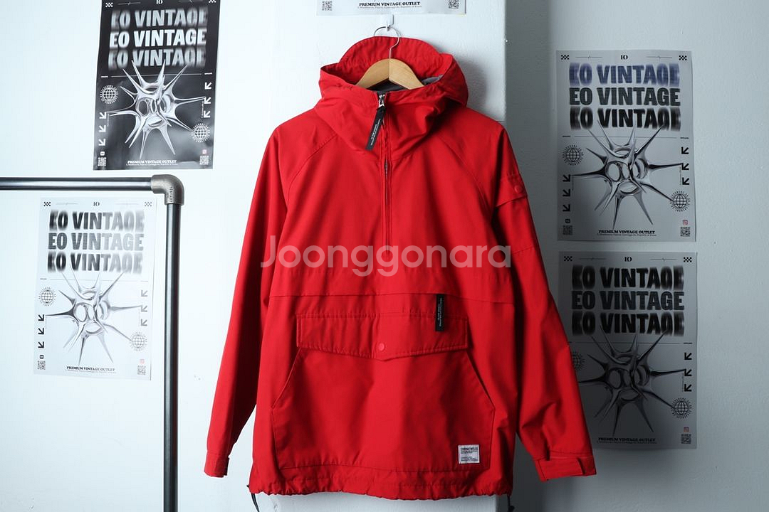 (XL) 커버낫 집업 바람막이 점퍼자켓 레드 아노락--1