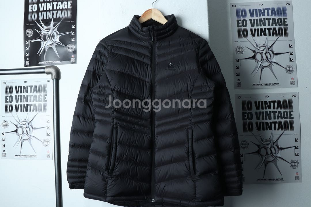 (L) 블랙야크 패딩 점퍼자켓 블랙 구스다운 올드스쿨--1