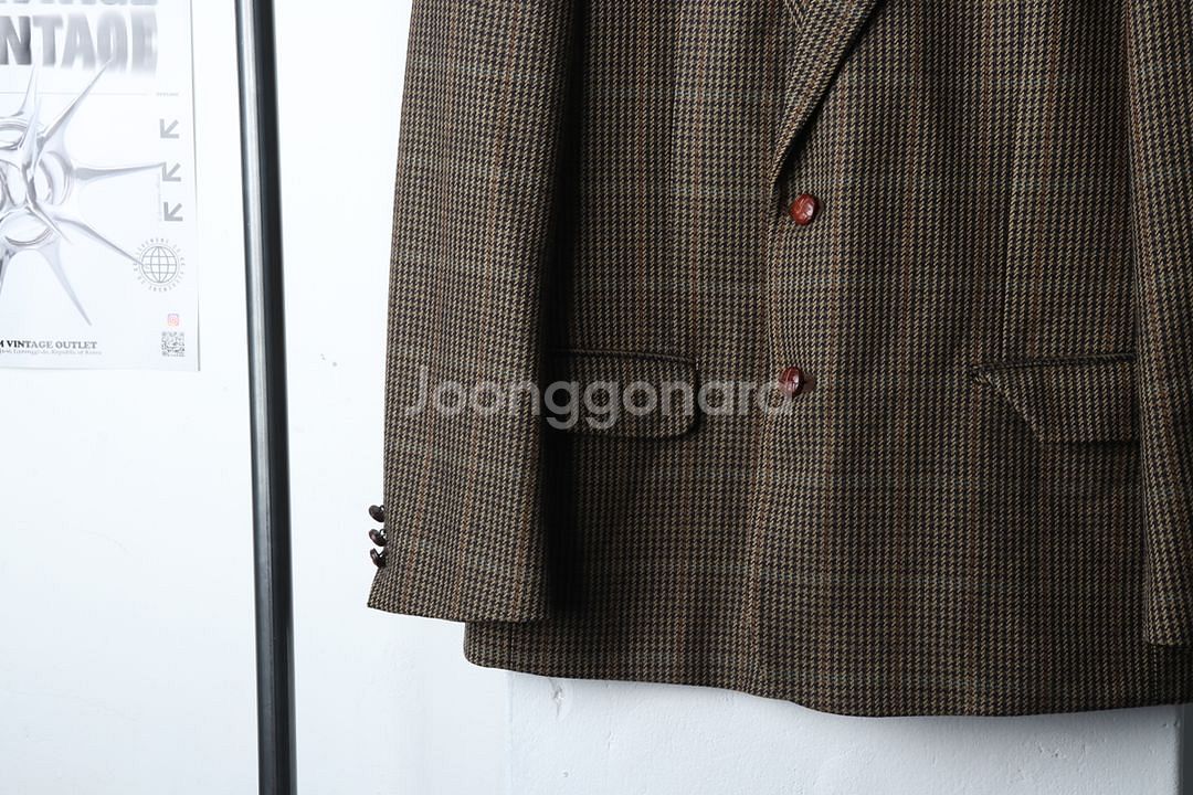 (XL) 닥스 정장 슈트 자켓 블레이저 체크 울--4
