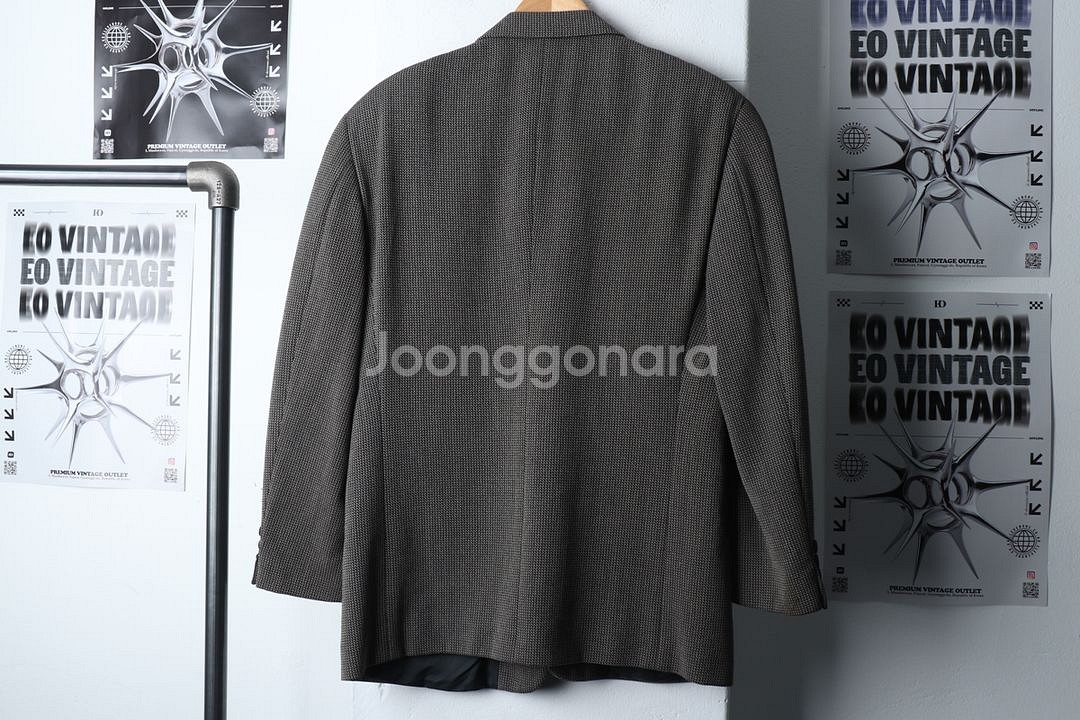 (L) 아르마니 정장 슈트 자켓 블레이저 울 올드스쿨--6