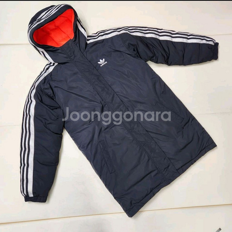 정품 아디다스 남녀공용 덕다운 롱패딩 점퍼 M--1