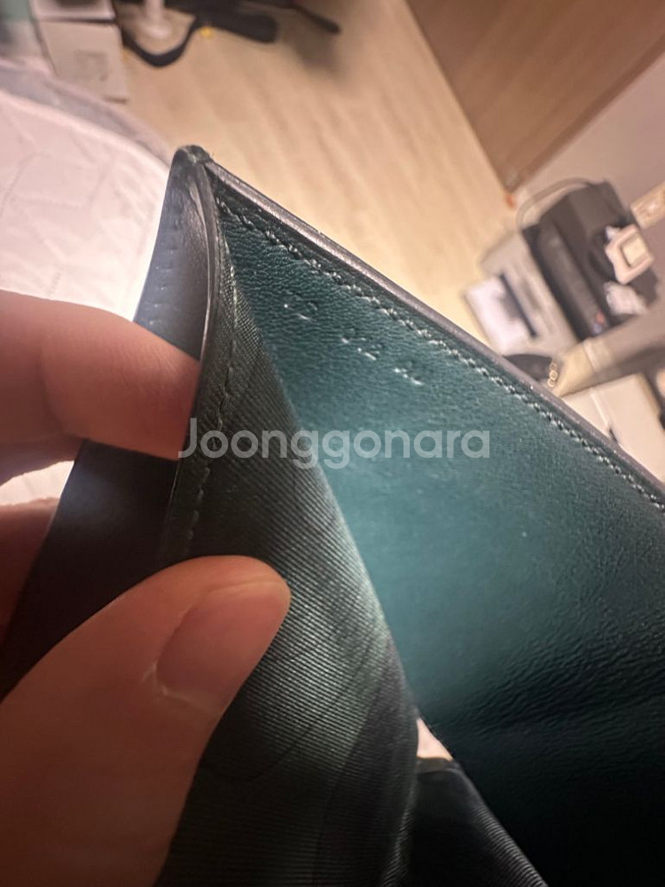 에르메스 반지갑 카키색--4