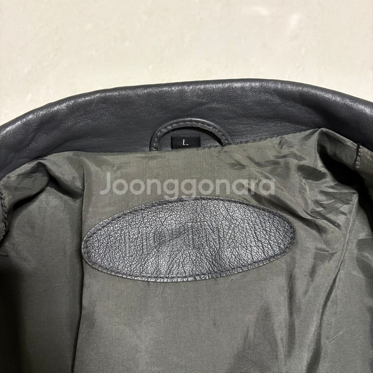 독일 빈티지 리얼레더 절개 디테일 천연가죽 라이더 자켓--8