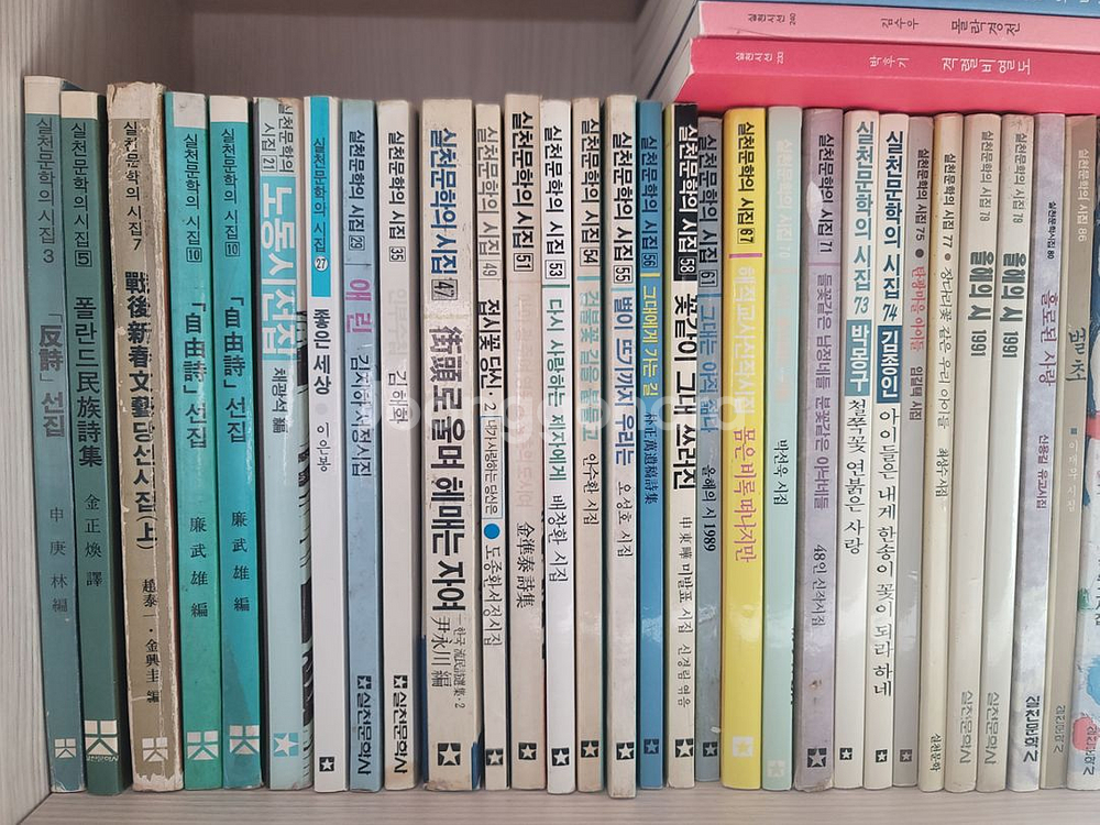 시집500권 창비 민음 실천 세계사 청하 문학동네 문지--7