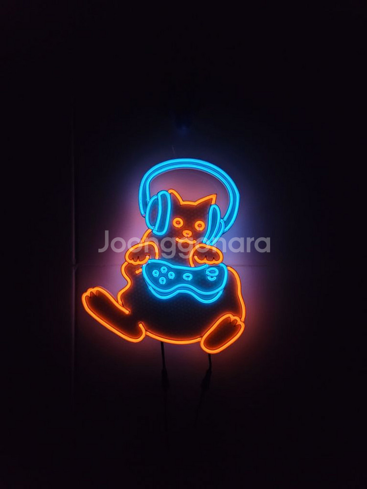고양이 게임 게이머 네온사인 램프--2