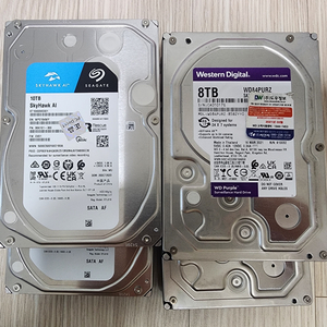 WD 퍼플 8TB, 스카이호크 10TB(테라 하드