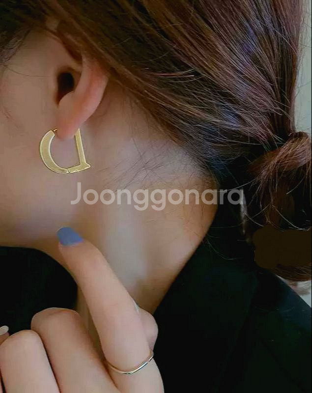 새상품)써지컬스틸 D원터치귀걸이 18k골드도금 무알러지--4