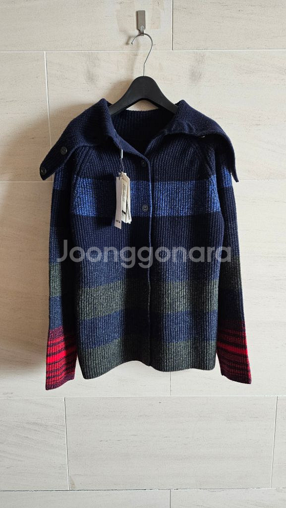 (정품)라코스테 (새상품) 컬러블록 니트 카디건--2