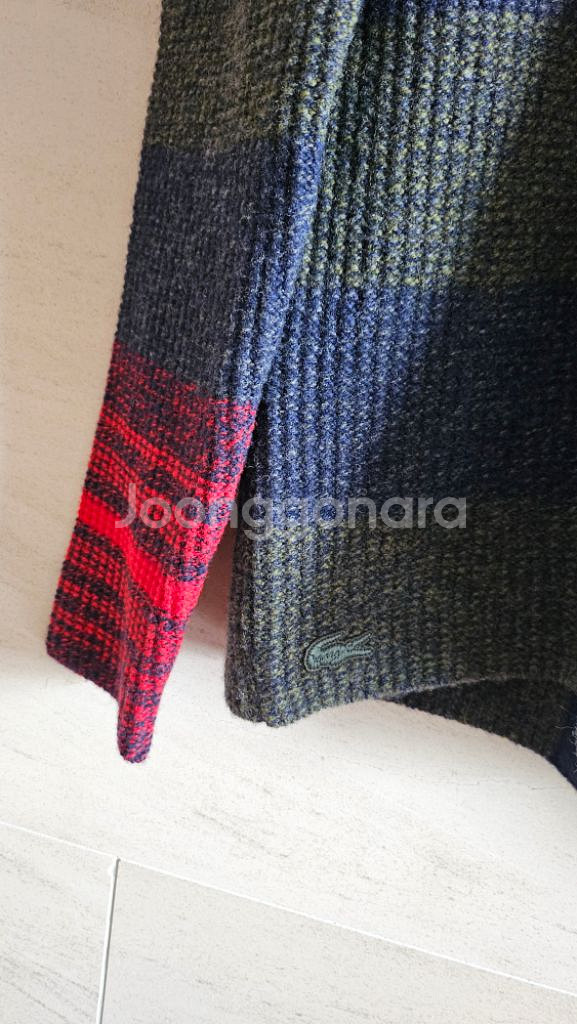 (정품)라코스테 (새상품) 컬러블록 니트 카디건--7