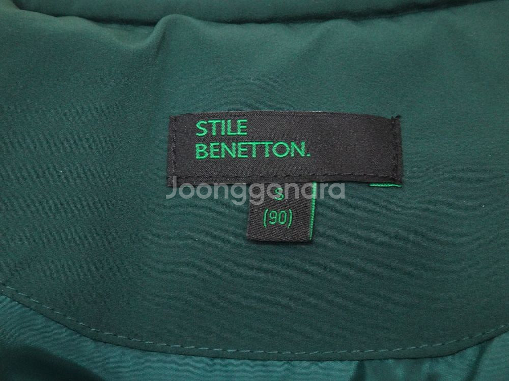 (S/90) 베네통 골프 니트카라 덕다운 패딩 점퍼--7