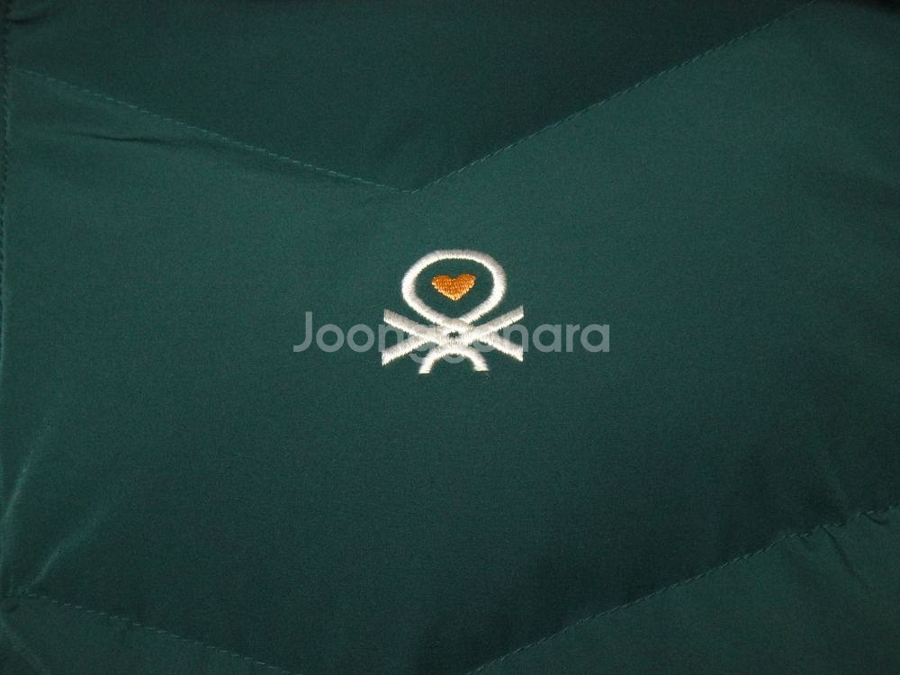 (S/90) 베네통 골프 니트카라 덕다운 패딩 점퍼--3