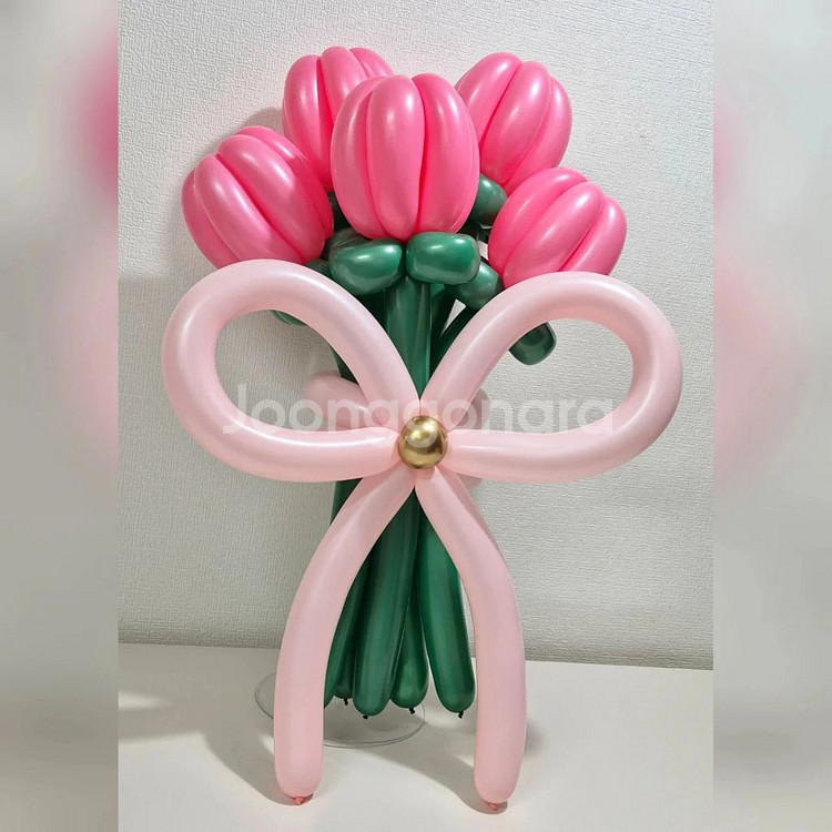 새상품)튤립꽃다발 꽃풍선--0