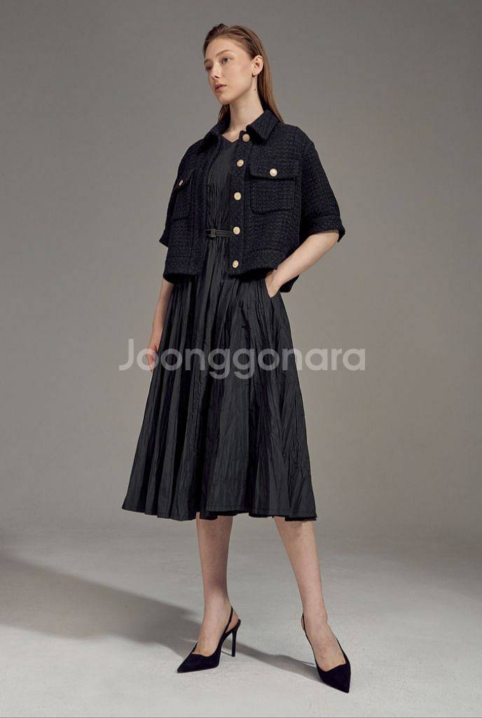 한섬 랑방 부클 트위드크롭 자켓 82(정가105만원)--4