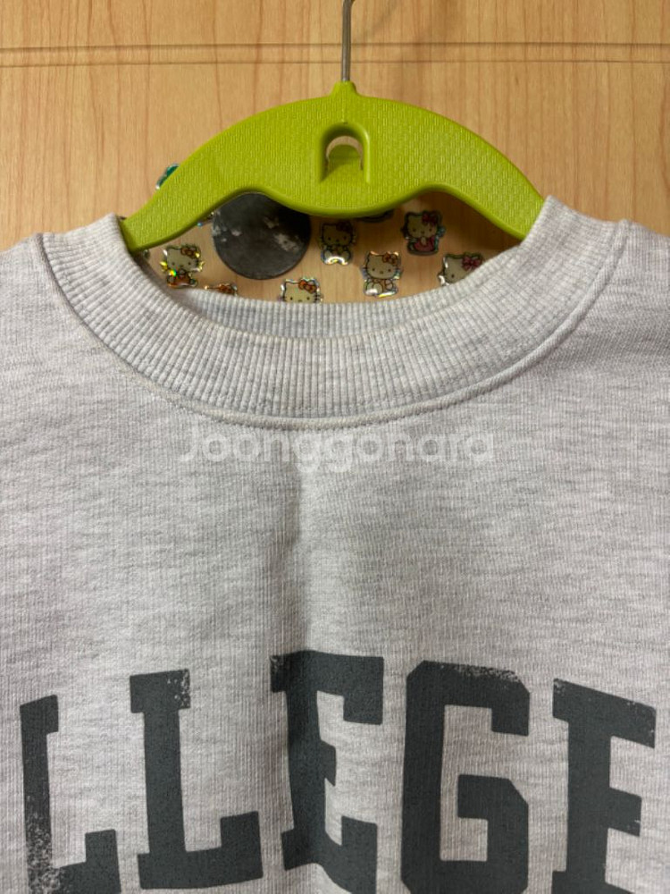 렉토 로고 스웻셔츠 맨투맨 멜란지 그레이 블랙--2