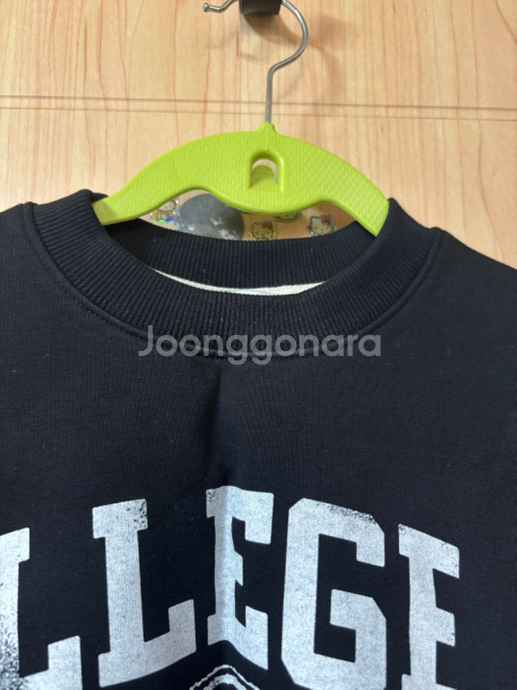렉토 로고 스웻셔츠 맨투맨 멜란지 그레이 블랙--4