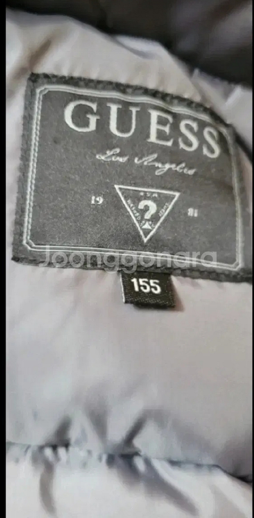 (키즈155.여성S사이즈)게스 오리털 패딩--7