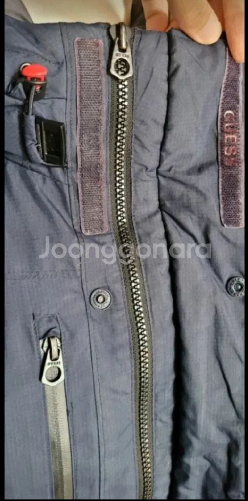 (키즈155.여성S사이즈)게스 오리털 패딩--4