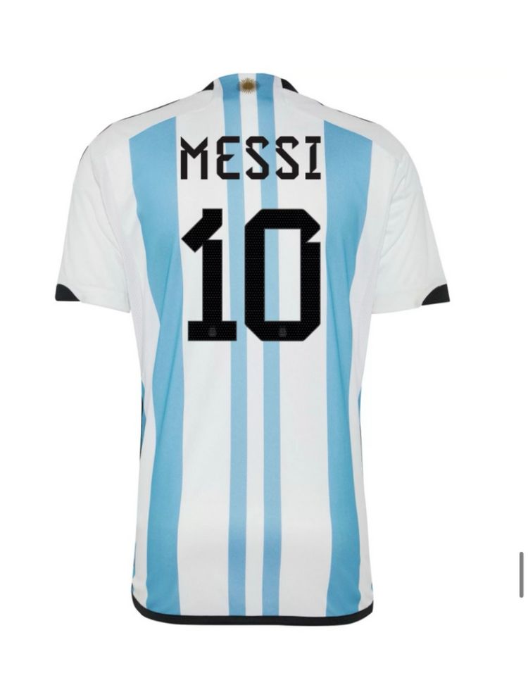 아디다스 아르헨티나 국대 리오넬 메시 3성 유니폼 3X--3