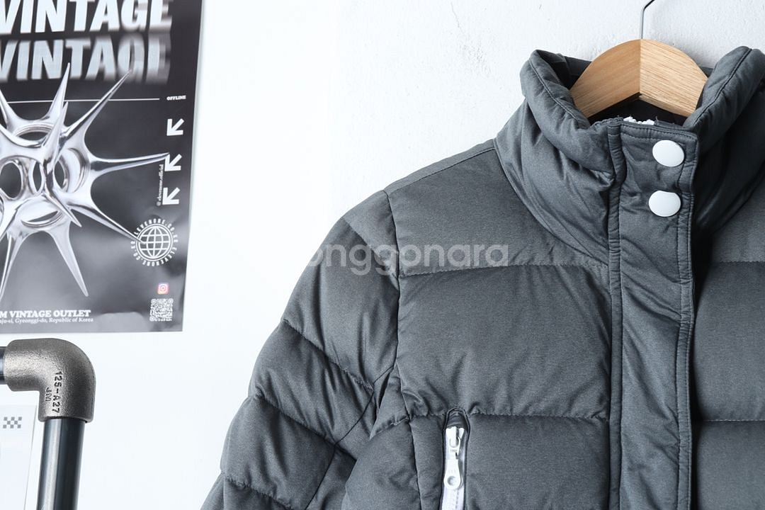 W(S-M) 아디다스 패딩 점퍼자켓 그레이 덕다운--2