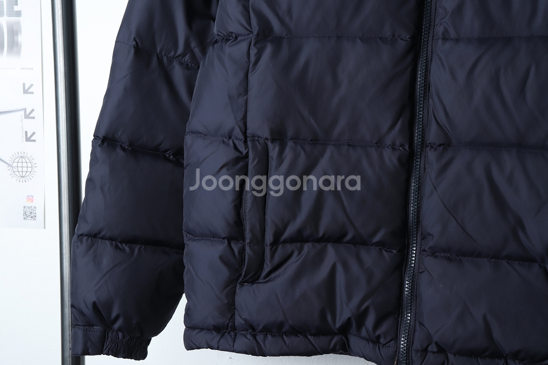 (S-M) 디키즈 패딩 점퍼자켓 네이비 덕다운--3
