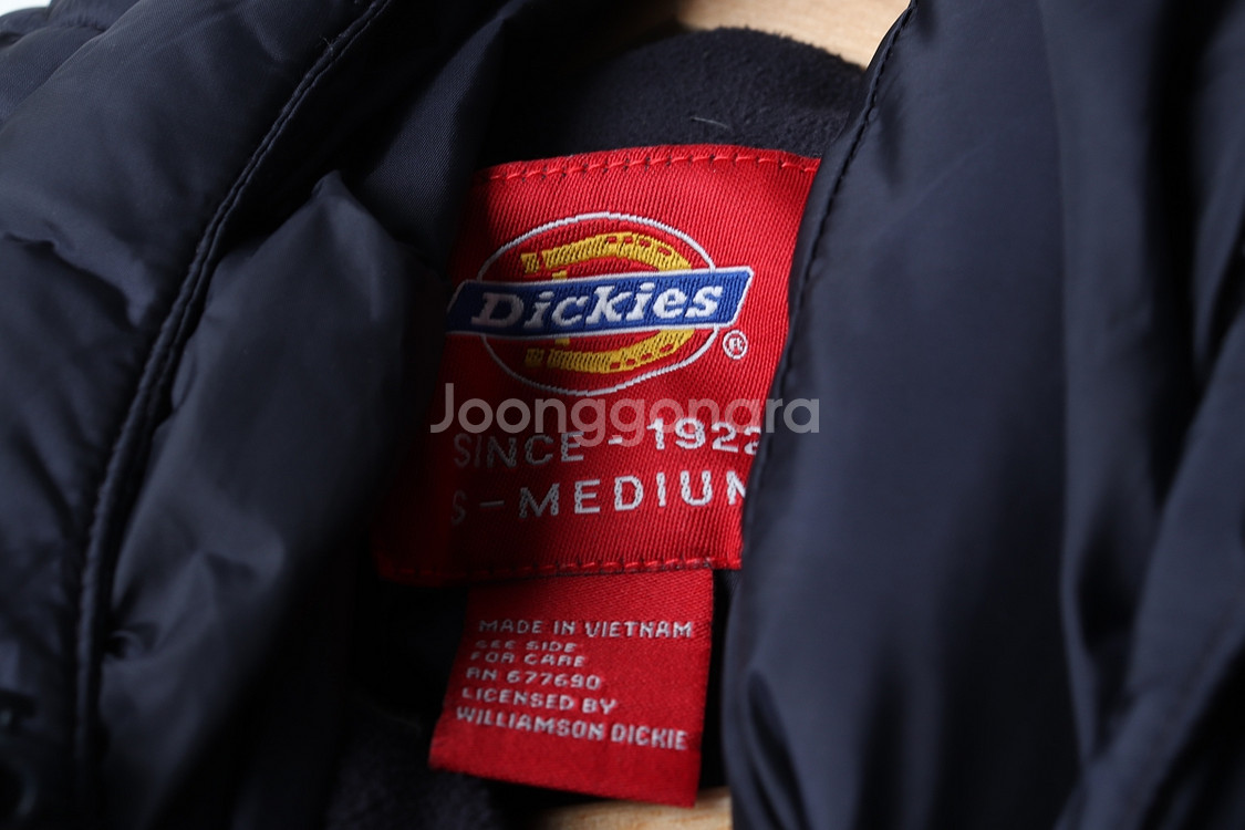 (S-M) 디키즈 패딩 점퍼자켓 네이비 덕다운--4