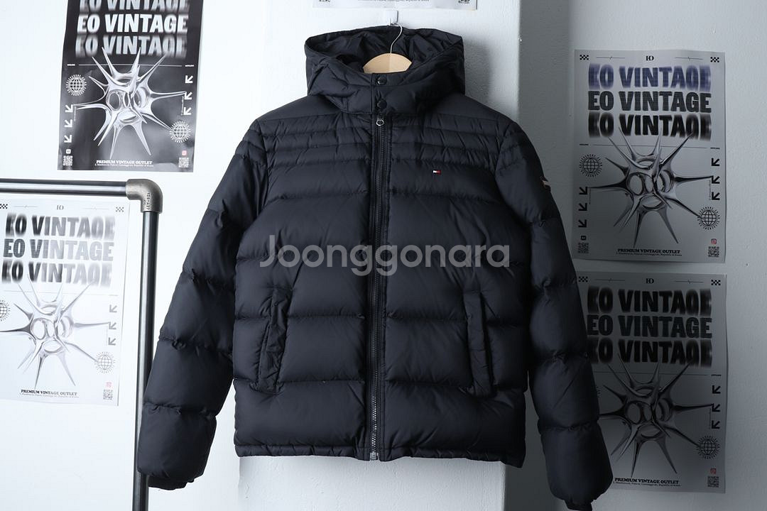 W(S-M) 타미힐피거 패딩 점퍼자켓 아동 블랙--1