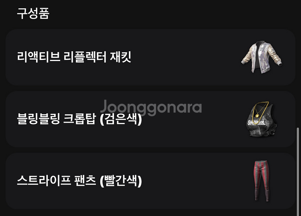 배그스킨 리플렉티브 재킷 클럽 세트 판매합니다--1