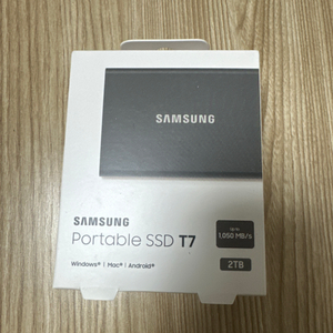 삼성 T7 SSD 2TB 미개봉 새상품