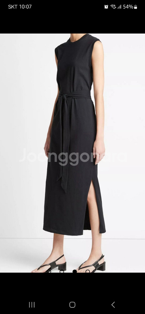 빈스 cotton sleeveless wrap dres--1