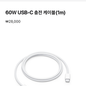 애플 60W C타입 충전케이블