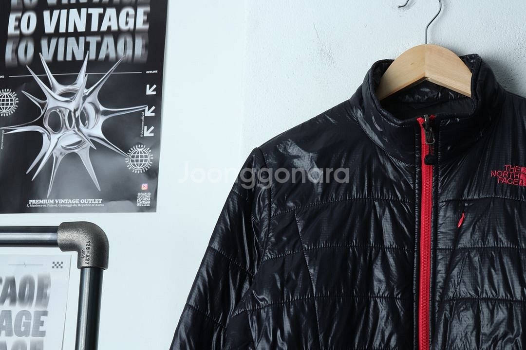 W(L-XL) 노스페이스 패딩 점퍼자켓 블랙 올드스쿨--2