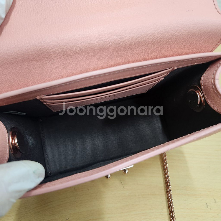 정품 제이에스티나 가방 여성 가죽 미니 체인 숄더백--6
