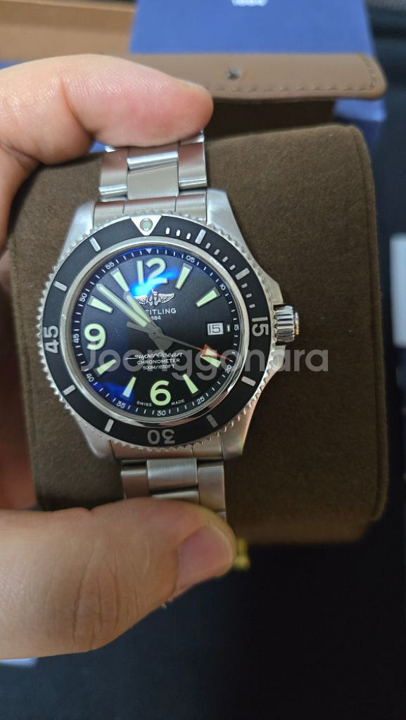 브라이틀링 슈퍼오션2 42mm 검판 풀셋 판매합니다.--1