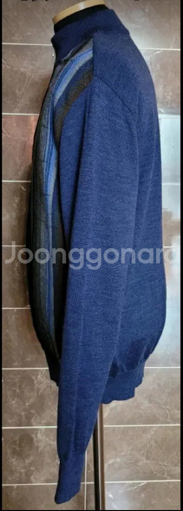 (남성100사이즈)maestro 반목 니트티(모100%--1