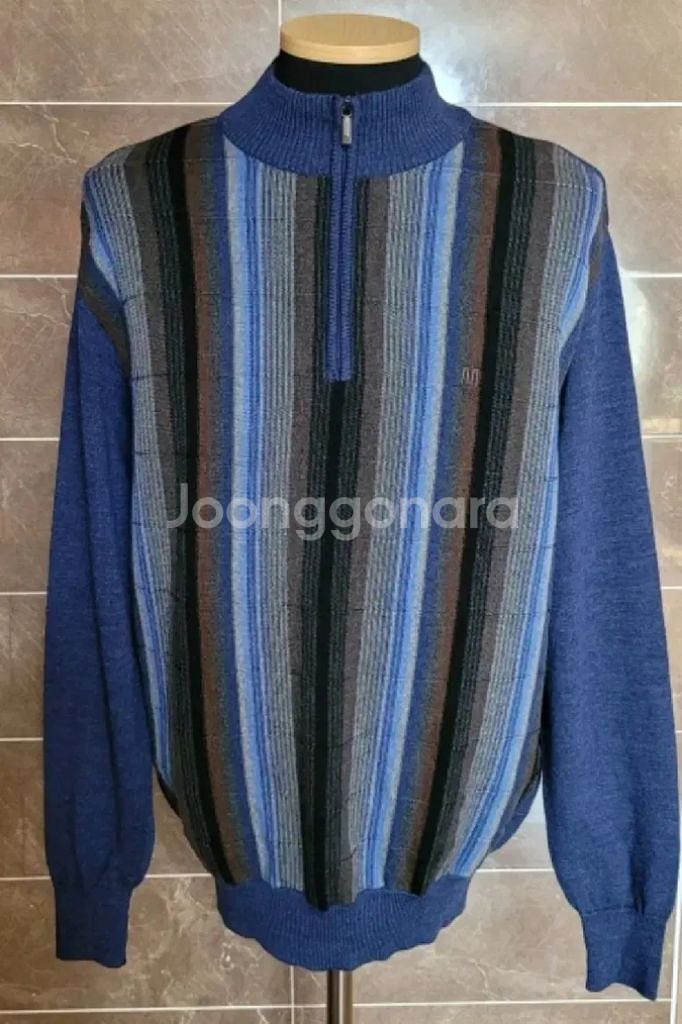 (남성100사이즈)maestro 반목 니트티(모100%--0