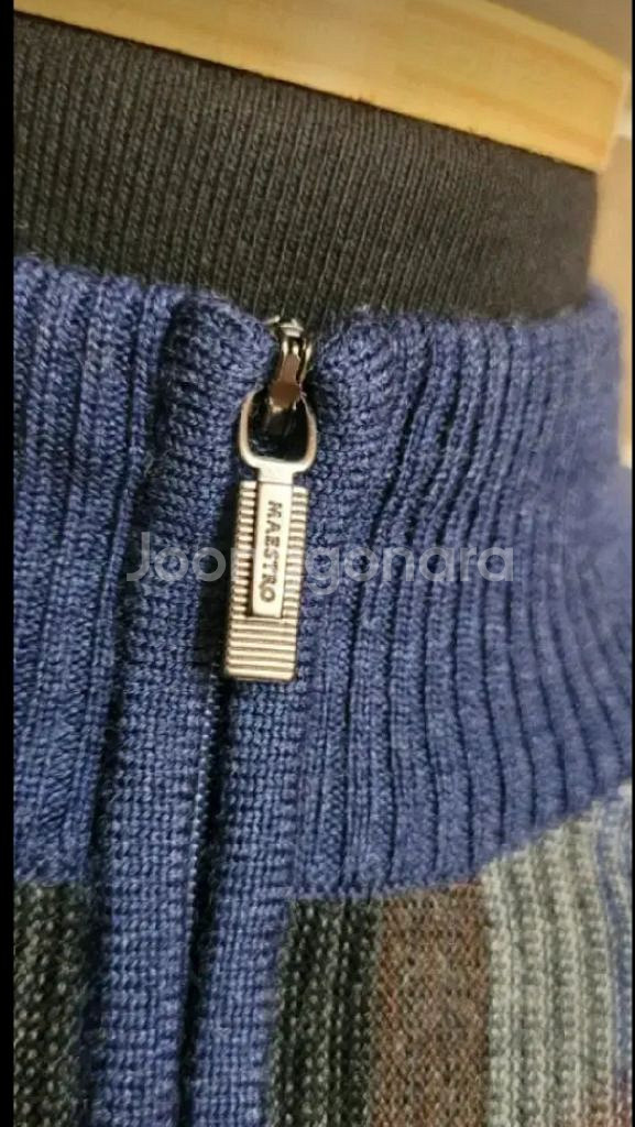 (남성100사이즈)maestro 반목 니트티(모100%--3