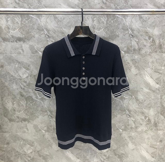톰브라운 폴로 니트 카라 반팔 니트 2칼라--4