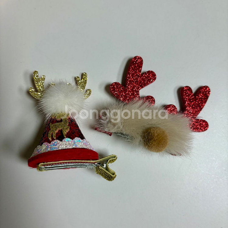 LED 이벤트 크리스마스 헤어밴드 삔 세트--5