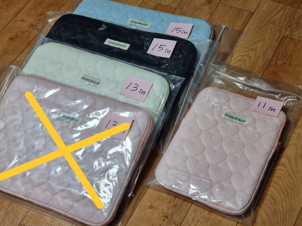 노트북파우치 케이스(블랙 핑크 블루 11인치 13인치 이미지