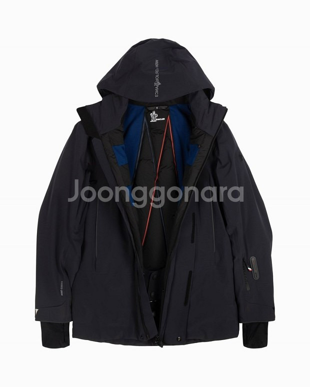 몽클레어 시젠 그레노블 블랙로고 구스패딩자켓 네이비 남--6