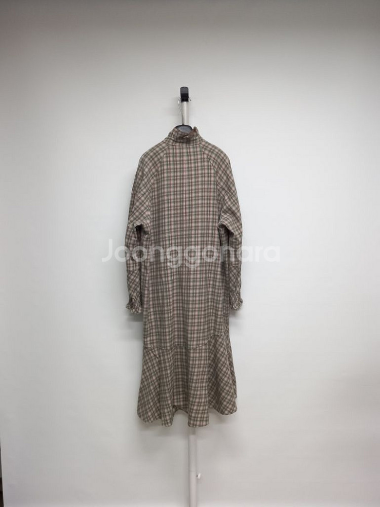 시스템 춘추동 체크 패블럼 맥시 롱 원피스 F 44-7--1